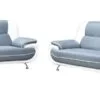 Carol 3+2 grey-wh PU cov Carol 3 + 2 Sofa