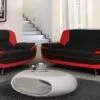 Carol 3+2 BLACK&RED Carol 3 + 2 Sofa
