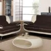 Carol 3+2 BROWN&CREAM Carol 3 + 2 Sofa
