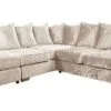 Royal cream-left ROYAL CRUSHED VELVET CORNER SOFA
