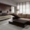 gianni left sofa bed br-br FAB cobr-metro Gianni Fabric Sofa Bed
