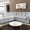 royal_silver Left ROYAL CRUSHED VELVET CORNER SOFA