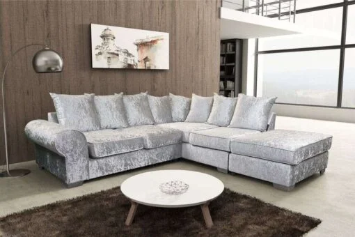royal_silver-right ROYAL CRUSHED VELVET CORNER SOFA